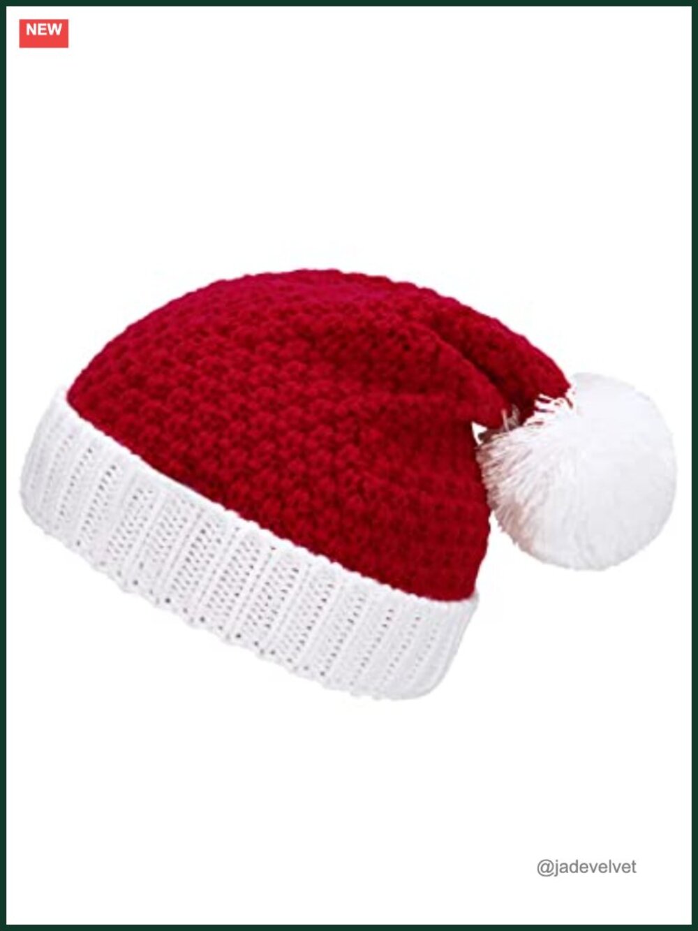 Santa Hat Adult Christmas Holiday Party Beanie 100% Acrylic One Size